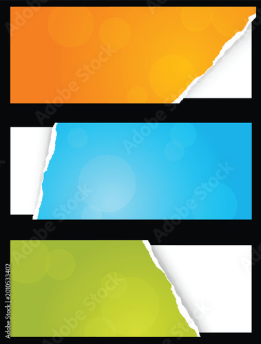 set of business cards with abstract background