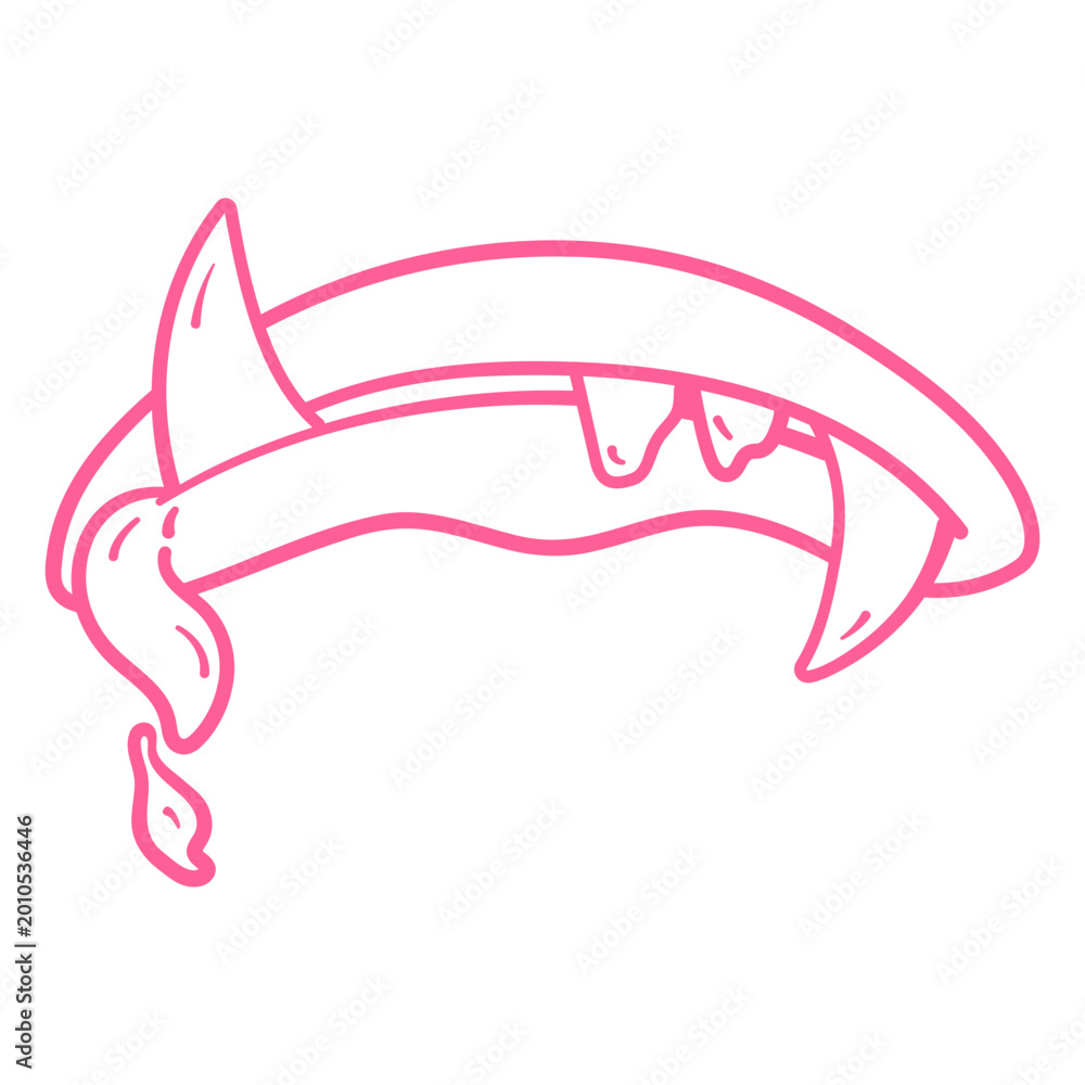 Fototapeta premium Pink neon sign with a shark's head on it