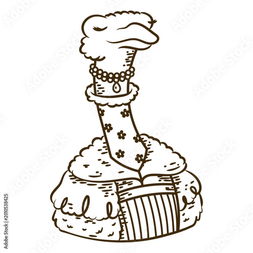 Fotografija Drawing of an ostrich