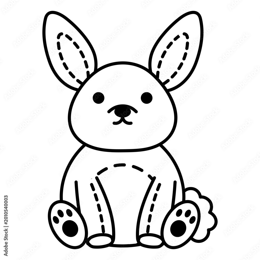 Fototapeta premium Cute cartoon bunny illustration