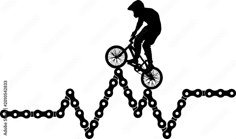 Fototapeta premium bmx bike art illustration vector .eps