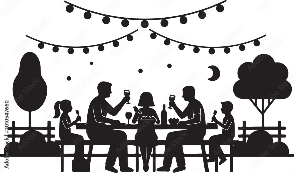 Fototapeta premium 116_Silhouette art vector il_traced