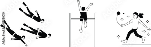 Cuadro en lienzo Athletes compete in track and field events during a sunny outdoor competition il