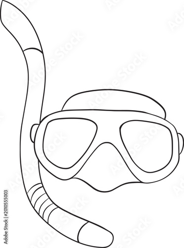 Canvastavla Vector swimming mask