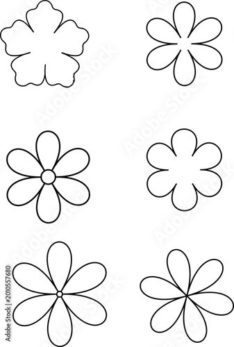 set of vector flowers