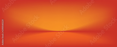 Autumn background,3D Studio Wall Room Background Template with Light,Leaves Shadow on Hot Orange,Red on Podium,Vector Scene Display Platform for Fall season Cosmetic Product  sale, Present