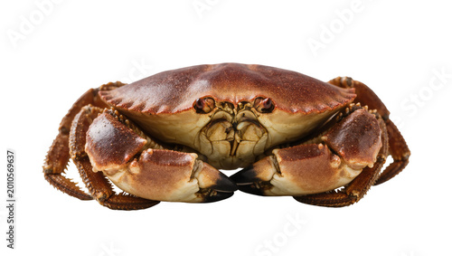 Quadro em tela Brown edible crab with raised claws and textured shell