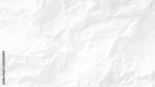 Fotografi Crumpled white paper texture with wrinkles and creases background