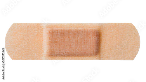 Adhesive bandage with gauze pad, isolated on transparent background