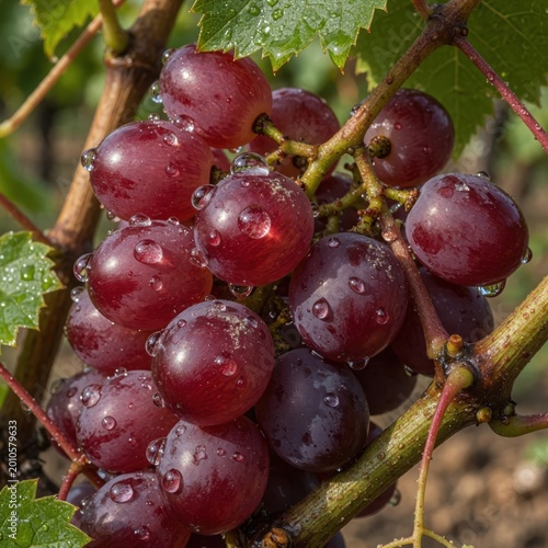 bunch of red grapes
