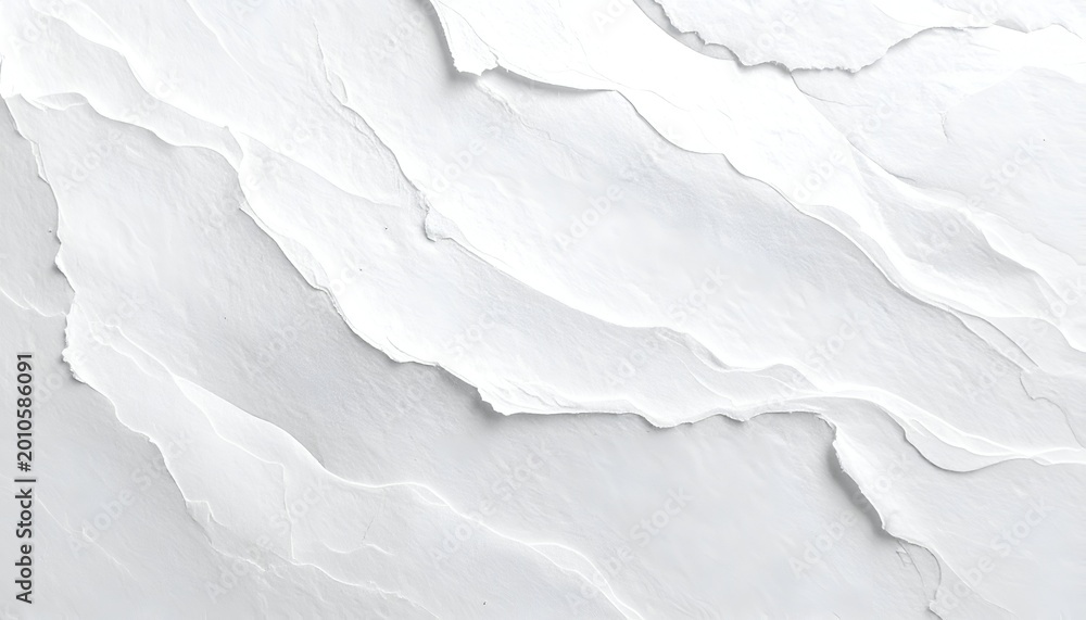 Obraz premium Abstract white, slightly textured, wavy surface with subtle shadows