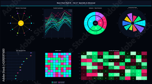 Quadro su tela Collection of advanced specialty technology and industrial engineering icons for