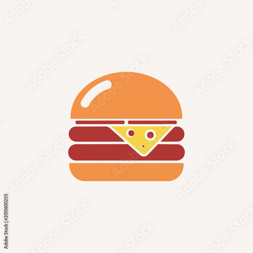 Eye-catching professional hamburger logo art illustration 