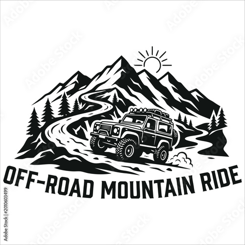WebMountain Road Off Road Ride  vector