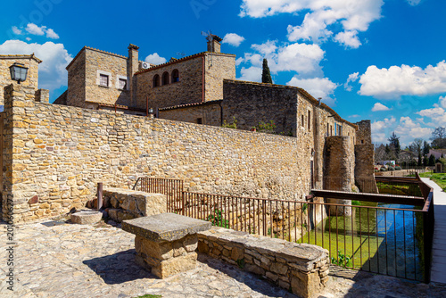 Medieval stone Peratallada town. Catalonia. Spain
