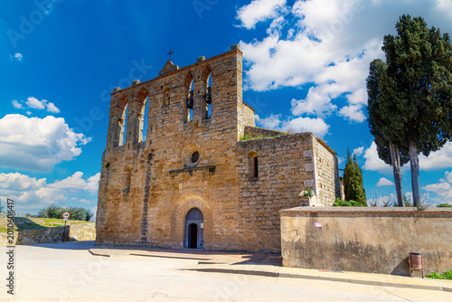 Medieval stone Peratallada town. Catalonia. Spain