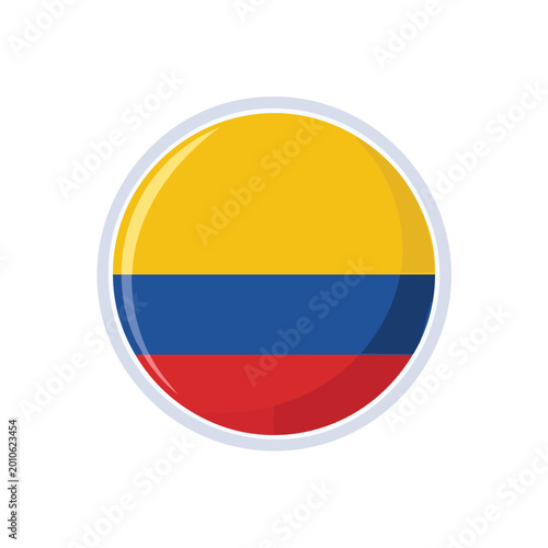 Colombian flag graphic round emblem with yellow blue and red colors Free Download Colombian flag graphic round emblem with yellow blue and red colors - GFXLoad