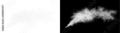 PNG image of White steam cloud on white background