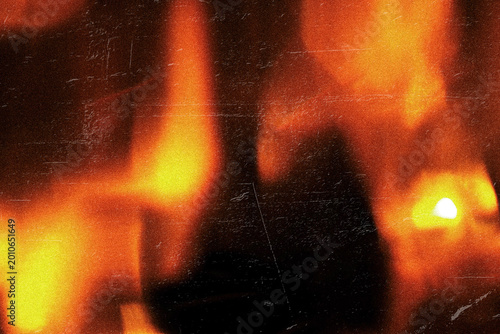 Obraz na plátne Abstract Film Burn Light Leak Texture Vintage Overlay Orange Glow Analog Damage