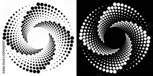 Quadro su tela Abstract background with lines in circle