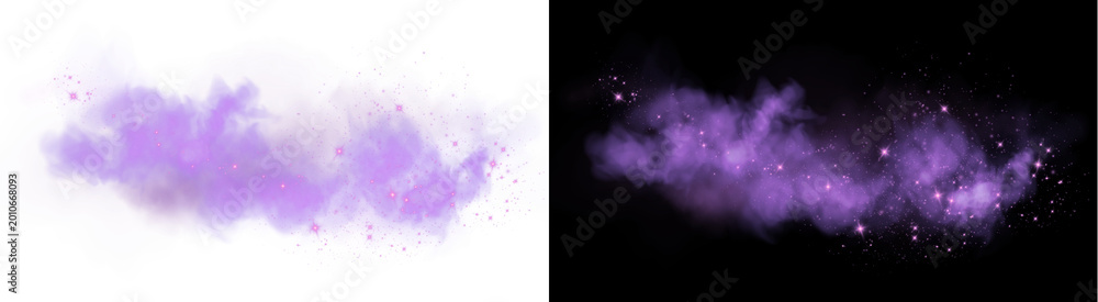 Fototapeta premium PNG image of&nbsp;Purple magical stardust on transparent background
