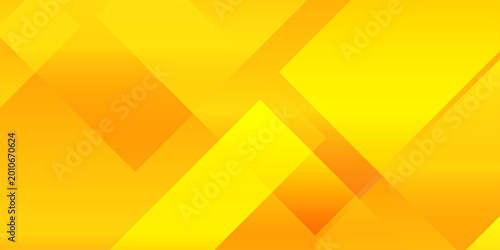 Slika na platnu Abstract geometric background with overlapping yellow and orange translucent squares and diagonal gradient patterns