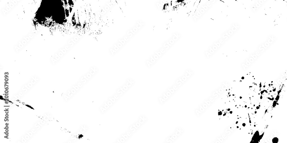 Fototapeta premium High contrast black and white grunge texture background, distressed scratched overlay with grainy ink splatter and gritty weathered surface effect, abstract monochromatic rough vector illustration.