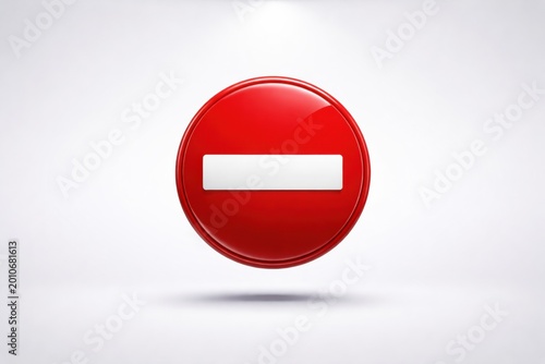 A red circular traffic sign shows a white horizontal bar in the center, indicating no entry for vehicles on a plain background. Free Download A red circular traffic sign shows a white horizontal bar in the center, indicating no entry for vehicles on a plain background. - GFXLoad