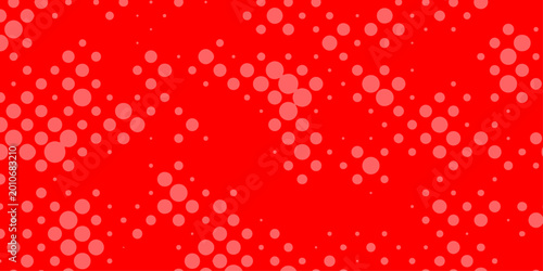 Vibrant red halftone pattern background, abstract geometric dotted texture with varying circle sizes for modern graphic design, minimalist pop art vector style backdrop for web and print projects.