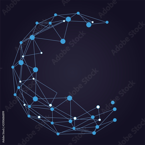 Geometric vector background for business or science presentation. Connection concept