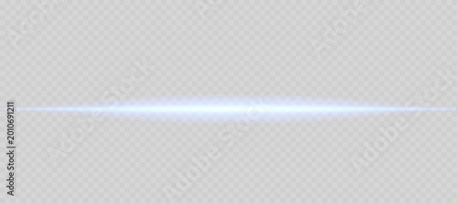 Tableau sur toile Radiant blue beam with digital glow, glowing streaks and smooth blur, abstract o