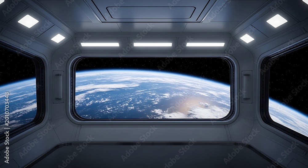 Naklejka premium Breathtaking view of earth from space a window to our blue planet's beauty and fragility