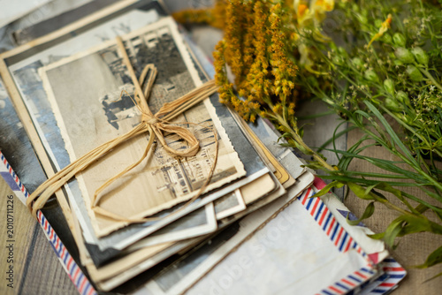 Photography Stack vintage black white photography, Old keepsake memory, historical heritage