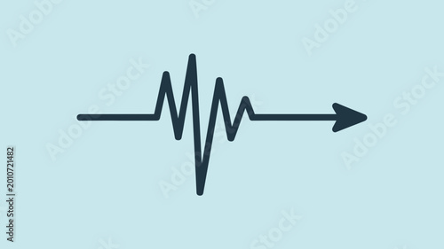 Arrow shaped like a heartbeat pulse line – Ideal for healthcare analytics, fitness tracking, or dynamic market activity.