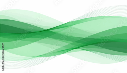 Bild auf Leinwand Abstract green waves gracefully dance across the frame, a visual symphony of organic movement and serene energy