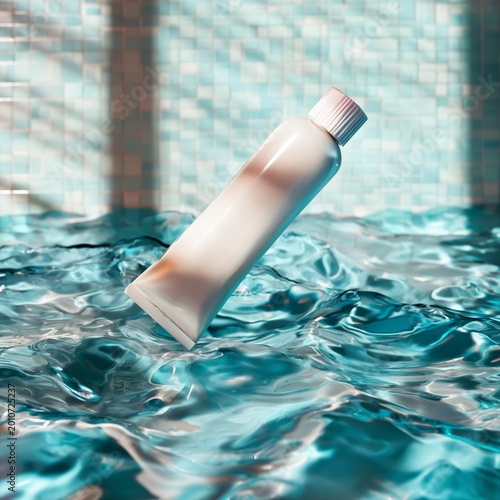 Floating Tube in Clear Water at a Pool During Sunlight Hours