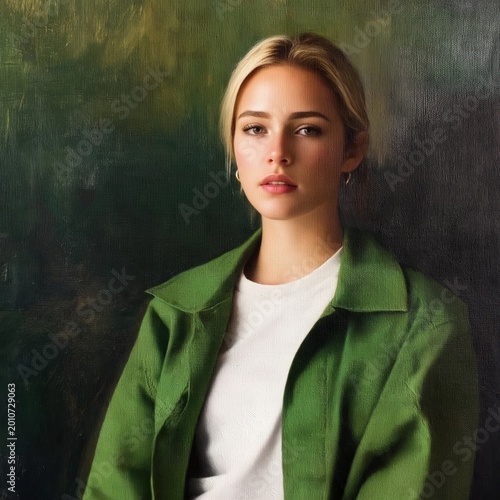 Model Poses With Arms Crossed in Studio Setting During Indoor Photoshoot Session