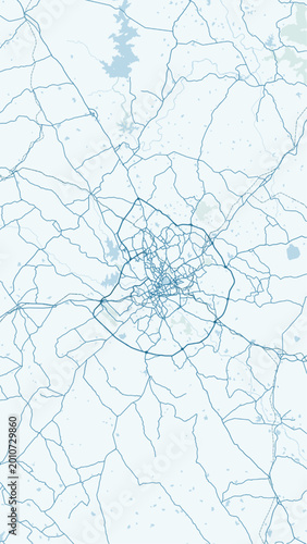 Bild auf Leinwand Modern minimalist vector map of Hyderabad, India