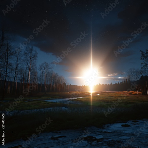 Sunrise Over a Forest Reflecting on a Calm River at Dawn