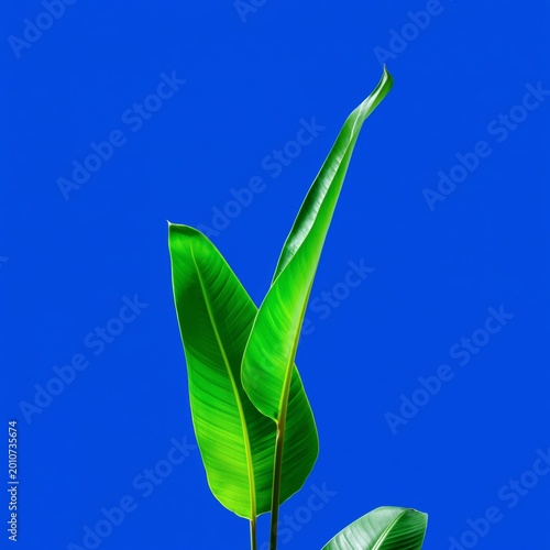 Bright Green Leaves Against a Blue Sky During the Afternoon Hours