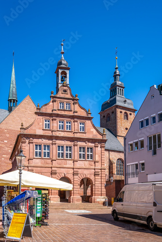 Cuadro en lienzo Altstadt, Buchen im Odenwald, Baden Württemberg, Deutschland