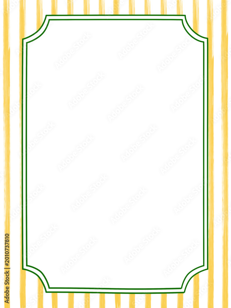 Obraz premium Simple Hand Drawn Stripe Border Frame Template for Flyer and Social Media Background