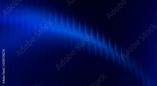Fotografie Ribbed glass texture effect with blue vertical stripes