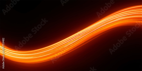 Bild auf Leinwand A flowing abstract red and orange background design features vibrant flame waves