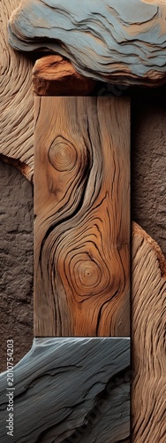 Abstract Wood Grain Texture Background Natural Wallpaper Banner Design