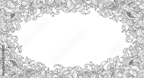 Vintage Gray Ornamental Border Frame for Elegant Stationery