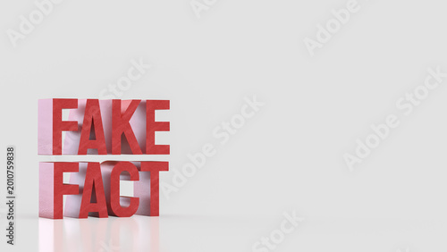Tableau sur toile Fake Fact Misinformation Warning Concept 3d render.