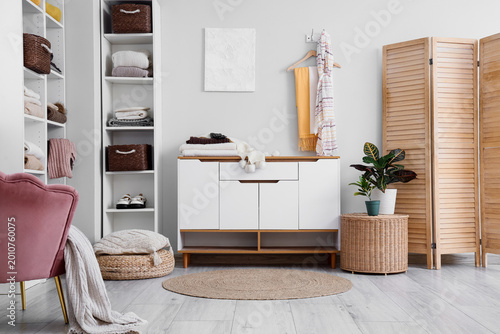 Interior of dressing room w...