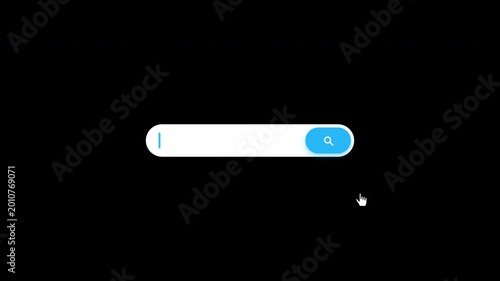 Minimalist Search Bar Interface Element With Clicking Cursor Animation