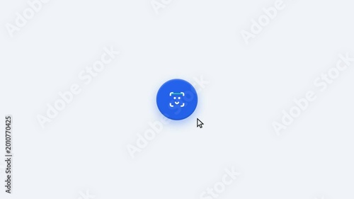 Digital Payment Process Interface With Face Recognition Animation